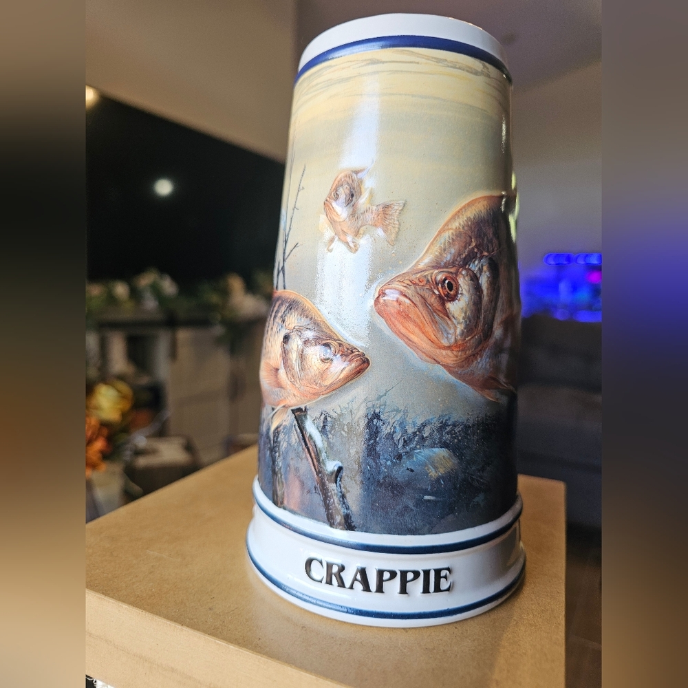 Father's Day Gift Budwiser Angler's Edition Crappie Stein
